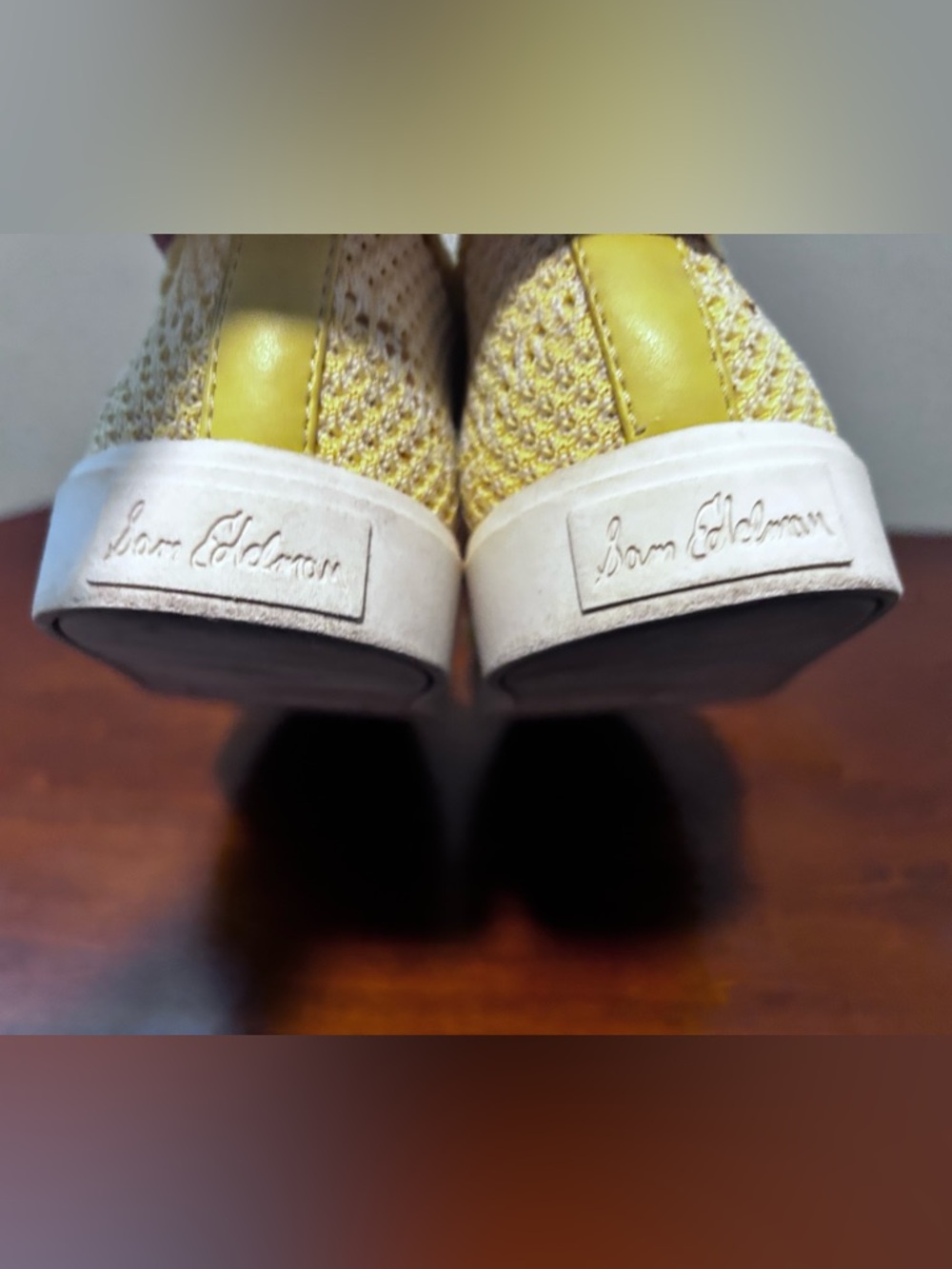 Sam Edelman light yellow Elena fabric sneaker 9.5 - Picture 9 of 14